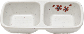 Matte double Sauce dish